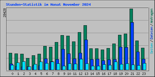 Stunden-Statistik im Monat November 2024