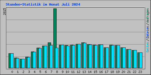 Stunden-Statistik im Monat Juli 2024