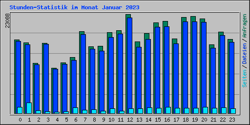 Stunden-Statistik im Monat Januar 2023