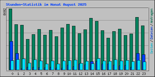 Stunden-Statistik im Monat August 2025